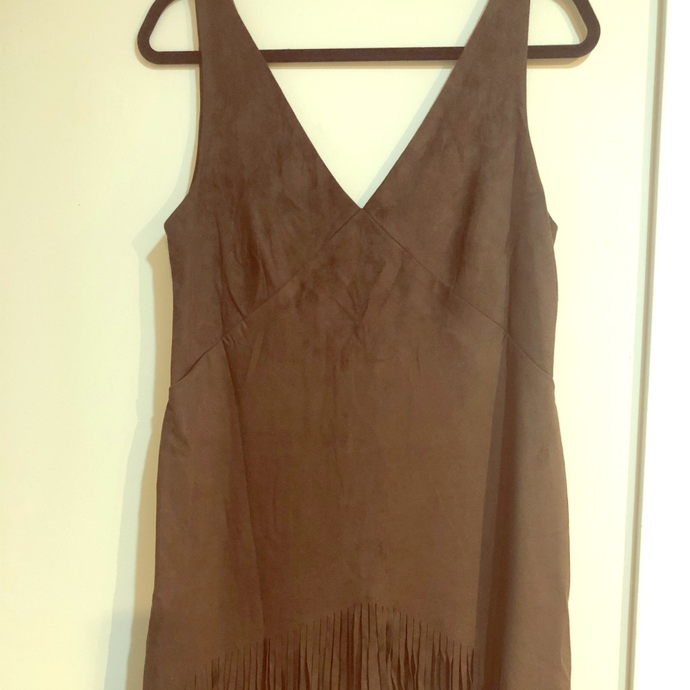 Suede with fringe dress!